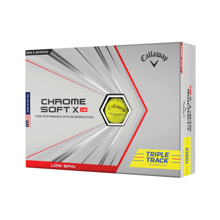 Pelotas de golf Chrome Soft X LS Yellow Triple Track