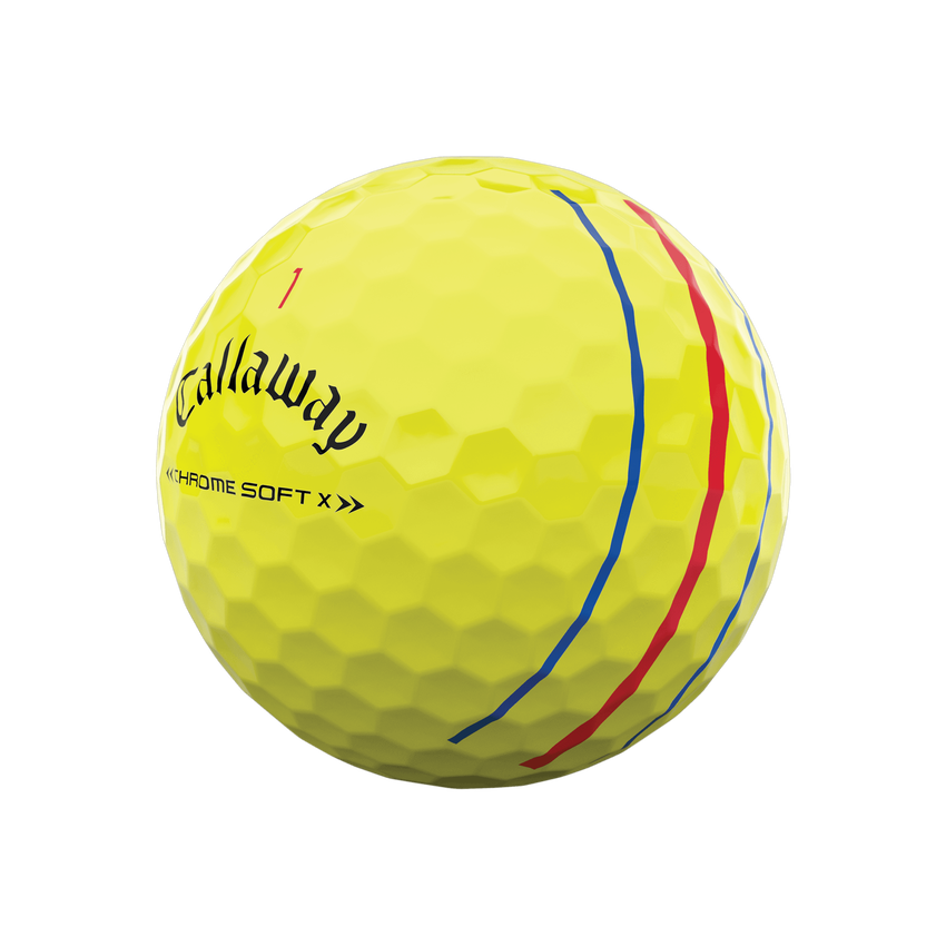 Chrome Soft X Triple Track Yellow Golf Balls - View 2