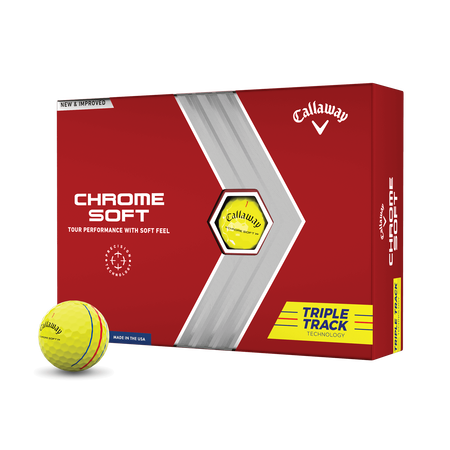 Chrome Soft Triple Track Yellow Golf Balls