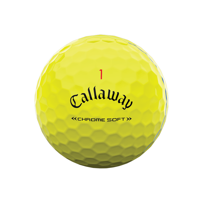 Chrome Soft Triple Track Yellow Golf Balls - View 3