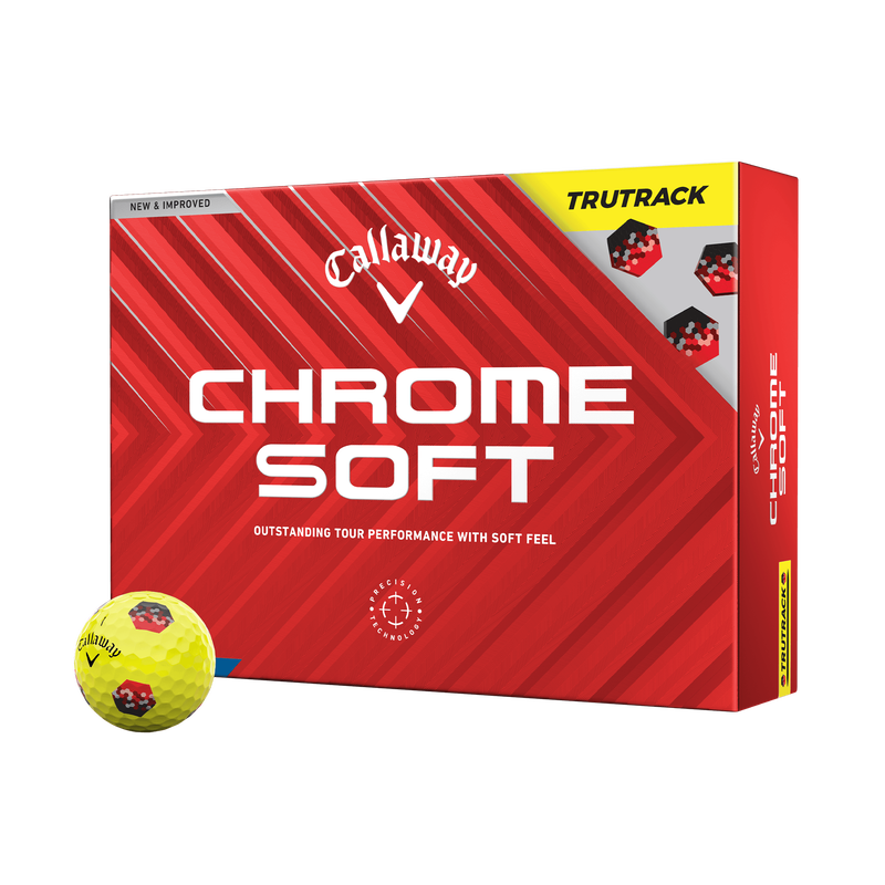 Chrome Soft TruTrack Yellow Golf Balls - View 1