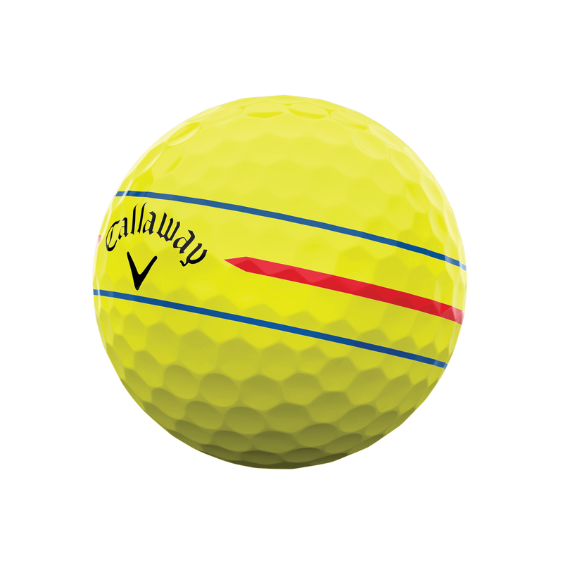 Chrome Tour 360 Triple Track Yellow Golf Balls - View 2