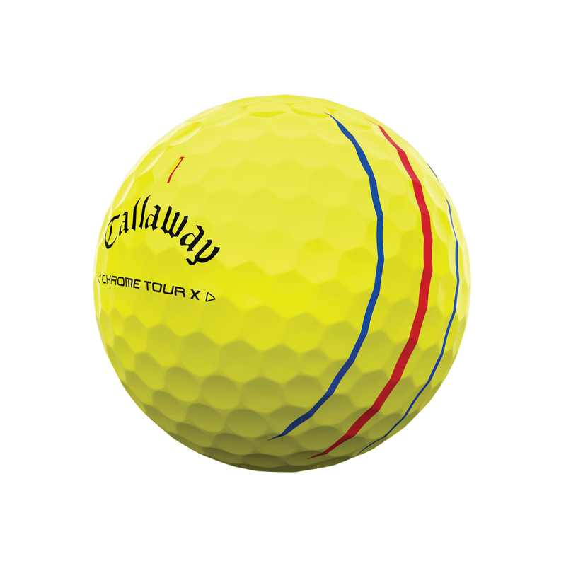 Chrome Tour X Triple Track Yellow Golf Balls - View 2