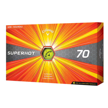 Superhot 70 15-Pack Yellow Logo Golf Balls
