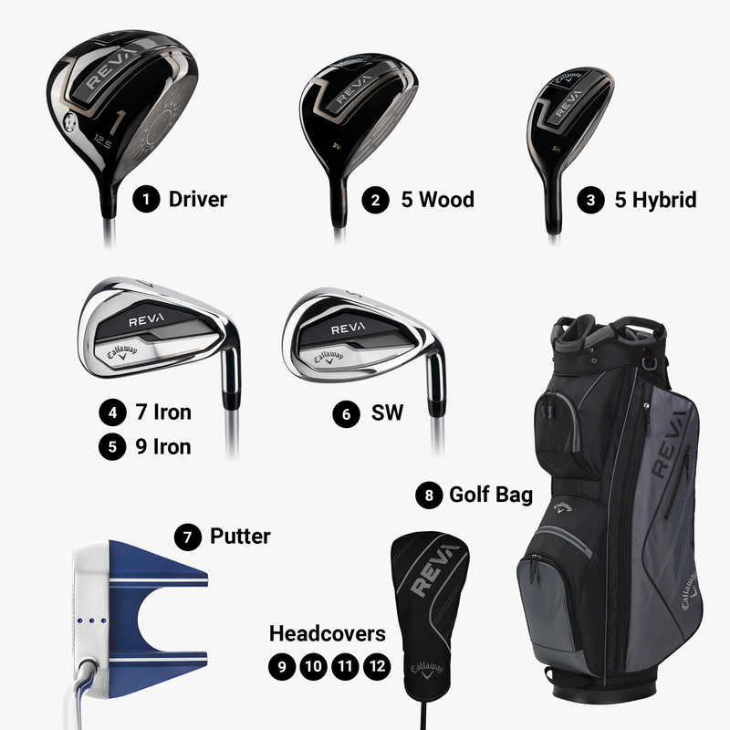 Callaway Reva 8-Piece Ladies Golf Package Set - Black