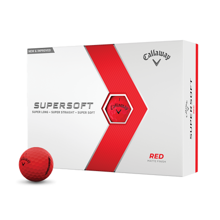 2023 Supersoft Matte Red Golf Balls